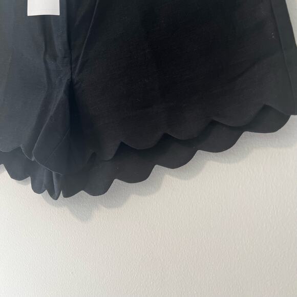 NWT J. Crew 4” Shorts Scalloped Hem Black Size 6 - Picture 4 of 7